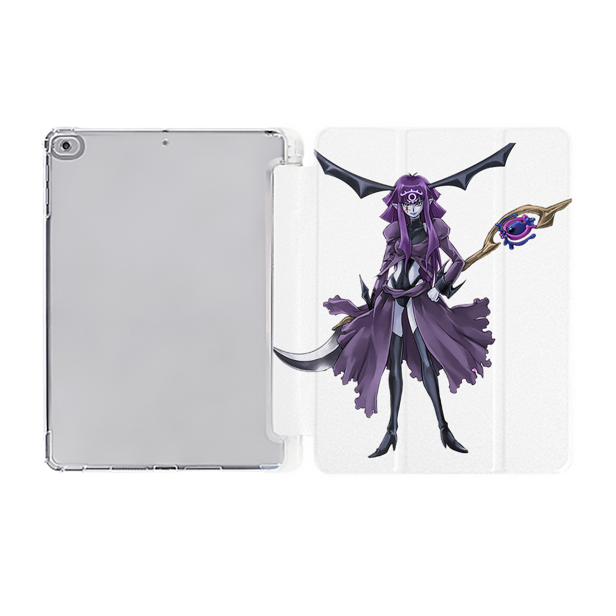 （画像用） 遊☆戯☆王 Yu-Gi-Oh! IPad ケース ペン収納付き 三つ折りスタンド PUレザー×シリコン 対応機種9.5/10.5/10.9インチ